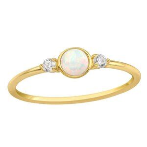 14k Gold Vermeil Opal Ring